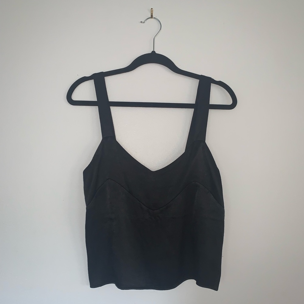 Zara Black V-Neck Tank Top
